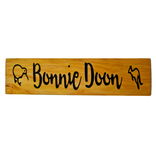 Macrocarpa 'Bonnie Doon' Sign